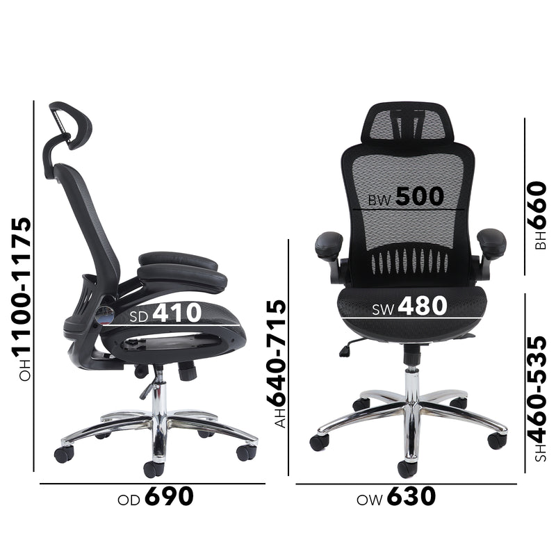 Dams Curva chair dimensions