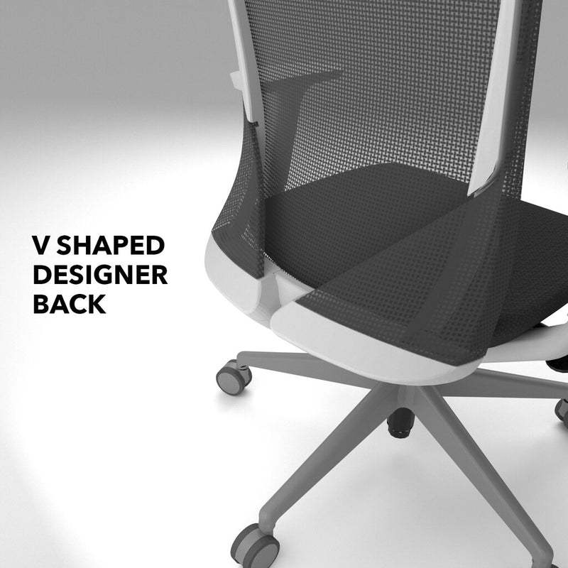 Dams Sway task chair designer back shape