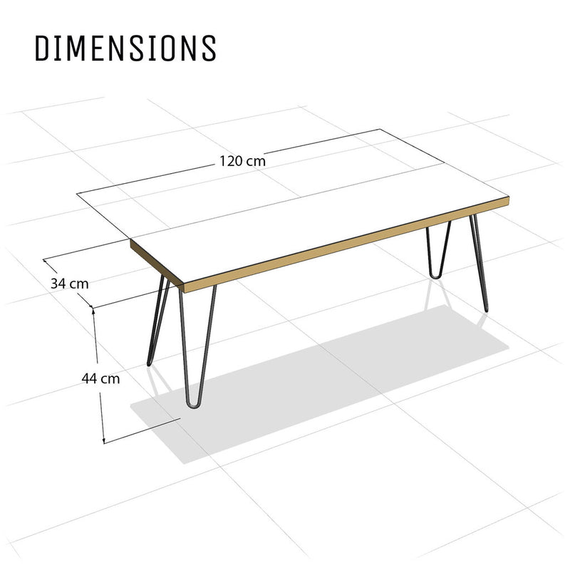 Hairpin bench dimensions