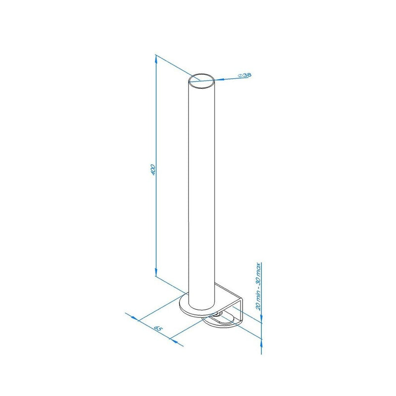 Stream Plus monitor arm - post dimensions