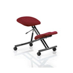 Kneeling stool - Black frame/Red fabric