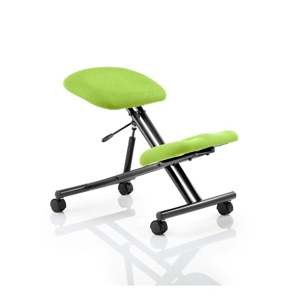 Kneeling stool Black frame/Lime fabric