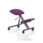Kneeling stool - Black frame/Purple fabric