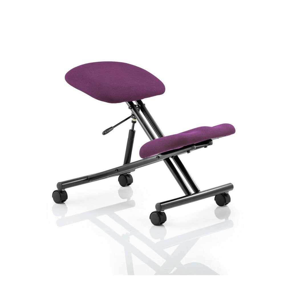 Kneeling stool - Black frame/Purple fabric