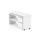 White Fleur home desk compact view
