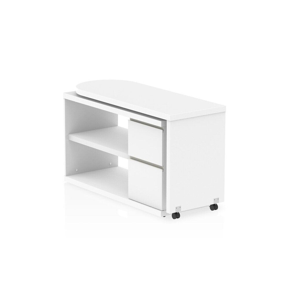 White Fleur home desk compact view