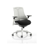 Dynamic Flex chair on white frame and Moonstone mesh back