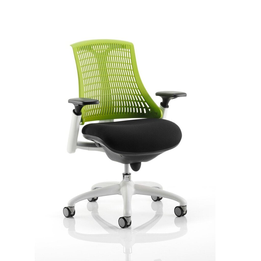 Dynamic Flex chair - White frame with Green back