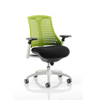 Dynamic Flex chair - White frame with Green back