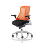 Dynamic Flex chair, White frame with orange back