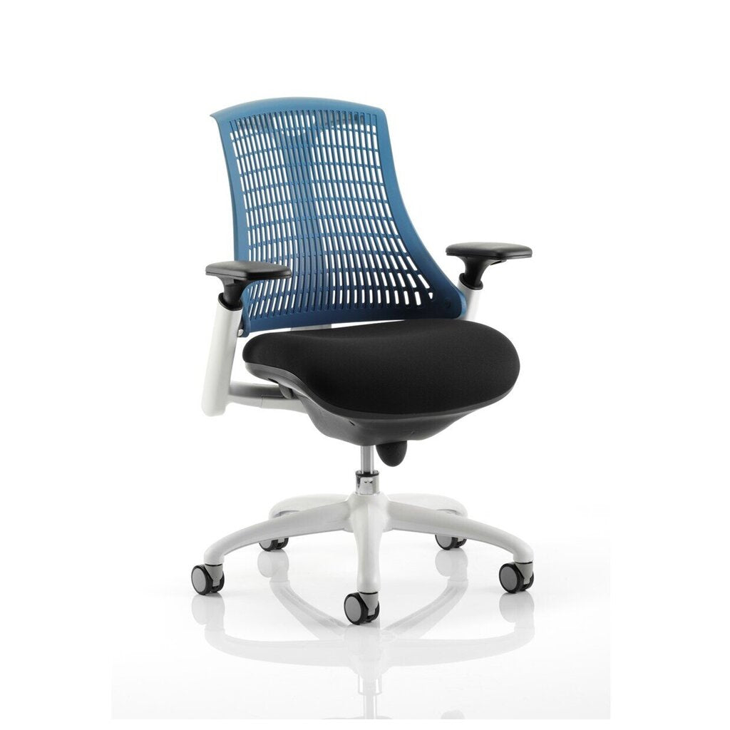Dynamic Flex chair -White frame with Blue back