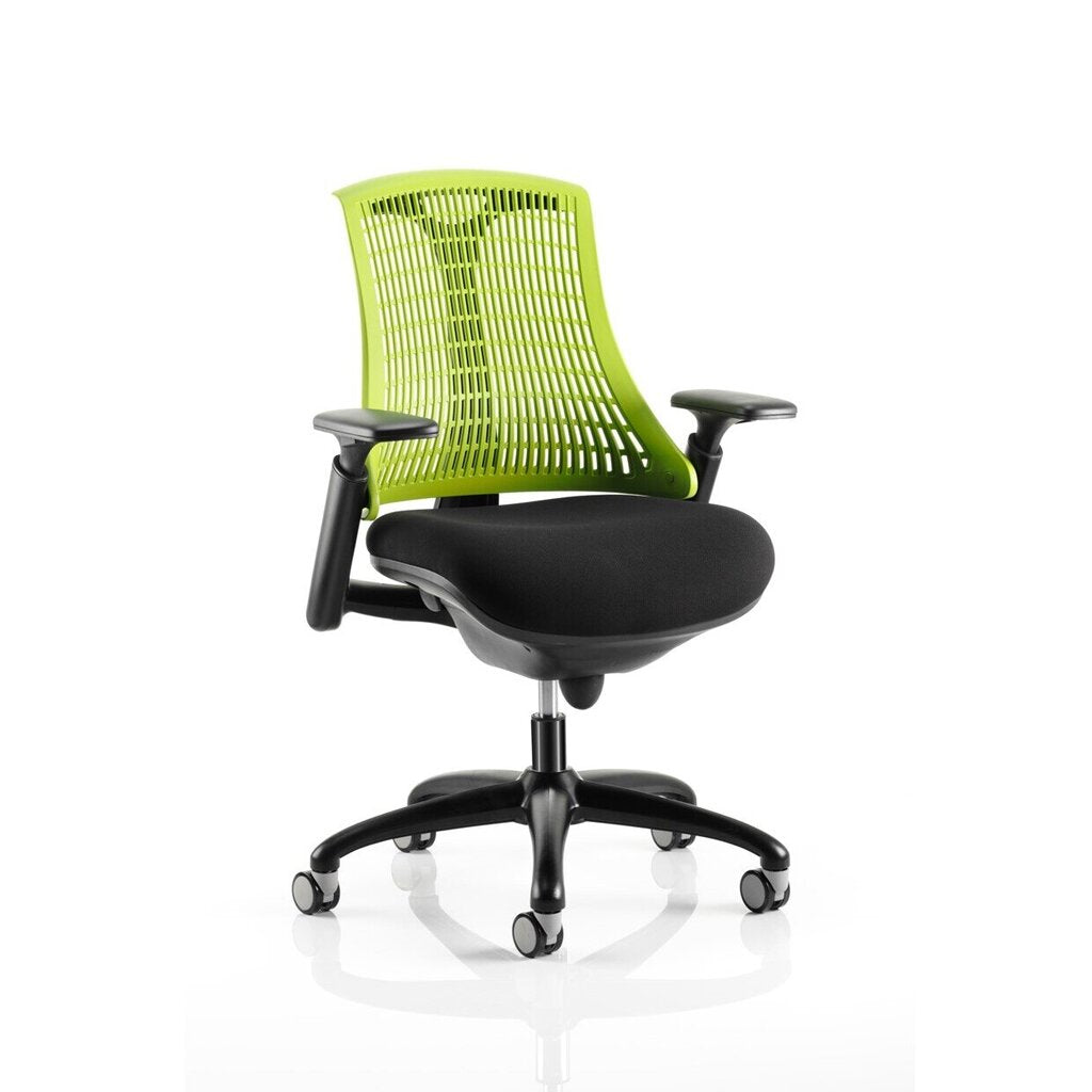Dynamic Flex chair, black frame with green back