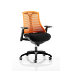 Dynamic Flex chair, black frame with orange back