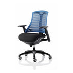 Dynamic Flex chair, black frame with blue back