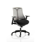 Dynamic Flex chair, black frame with grey back