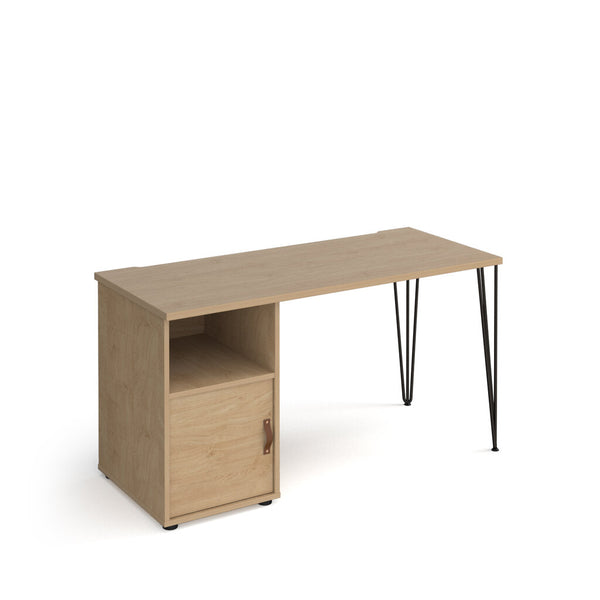 Tikal desk with oak cupboard door