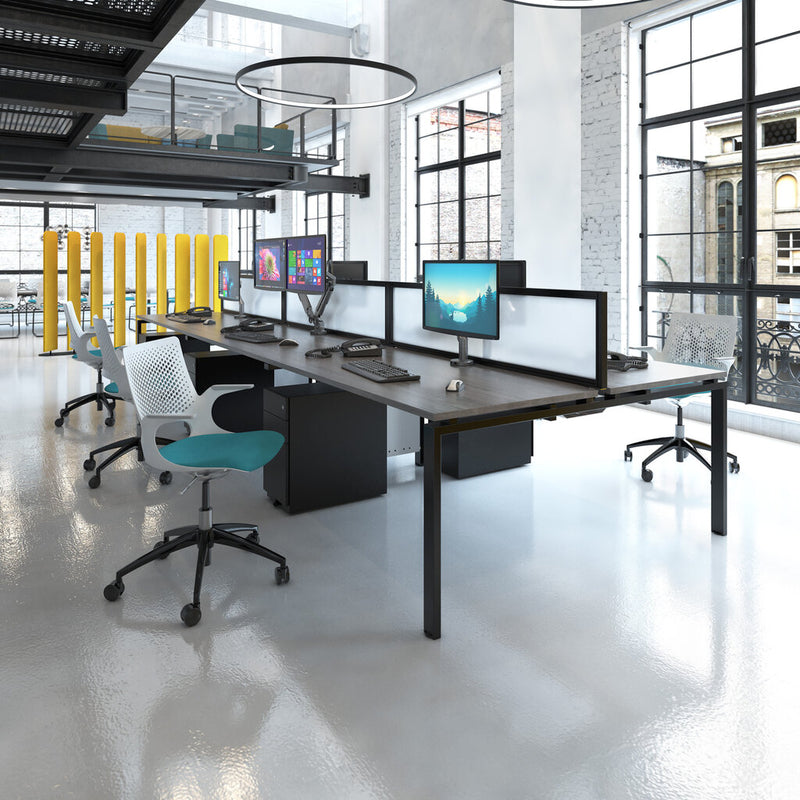 Solus grey frame with black base office