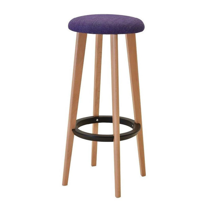 Button upholstered stool