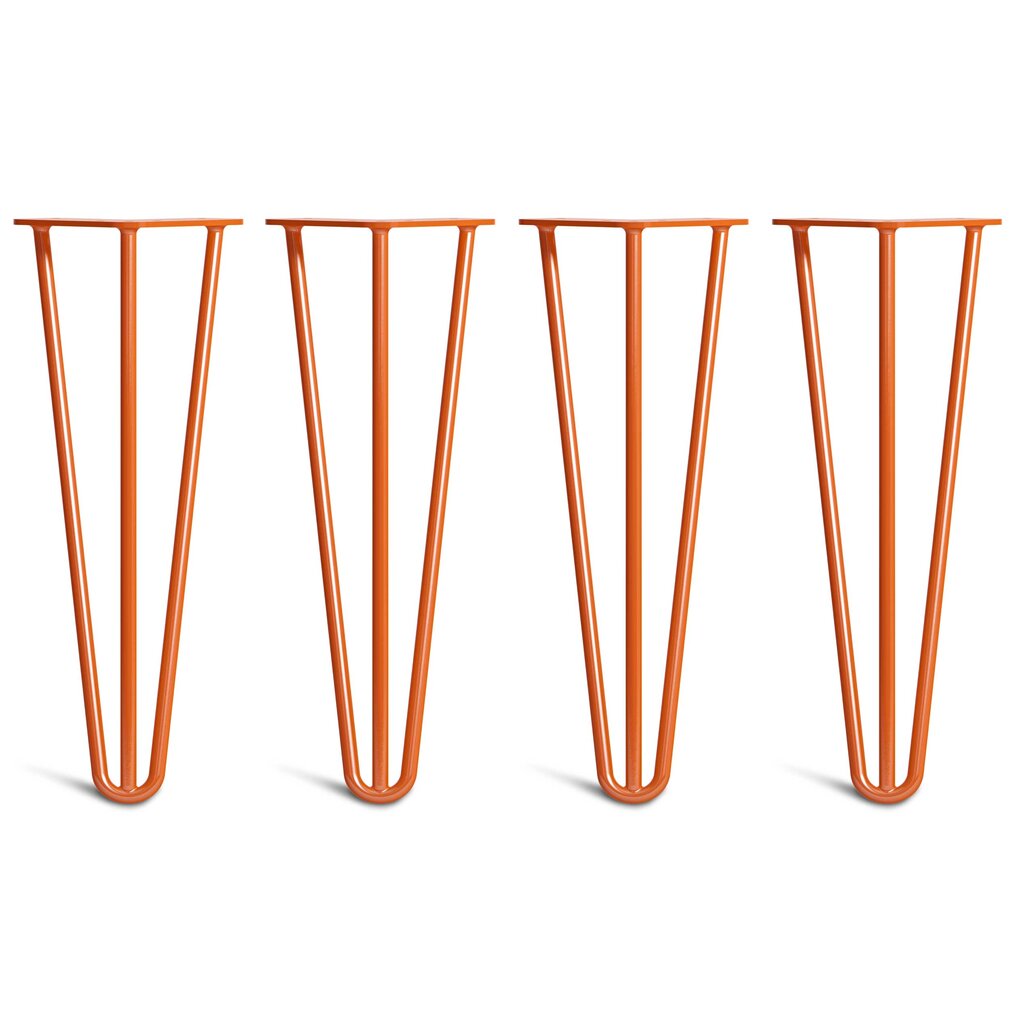 Hairpin desk legs orange