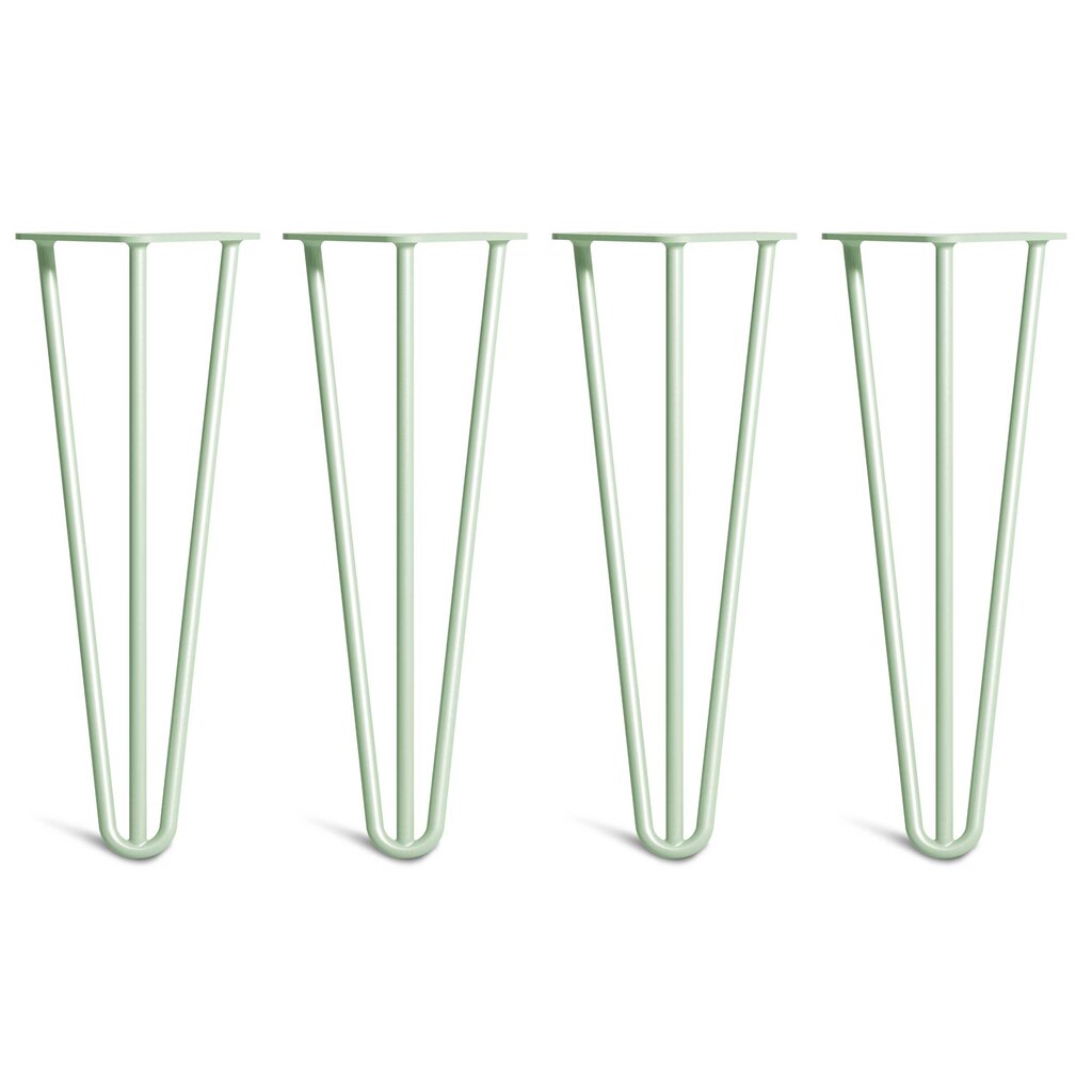 Hairpin desk legs pastel green
