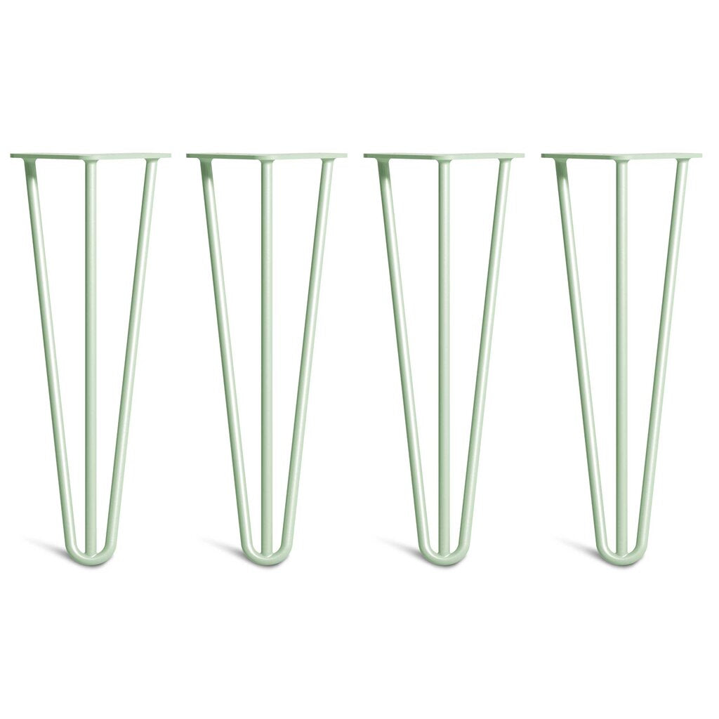 Hairpin desk legs pastel green