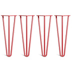 Hairpin desk legs red
