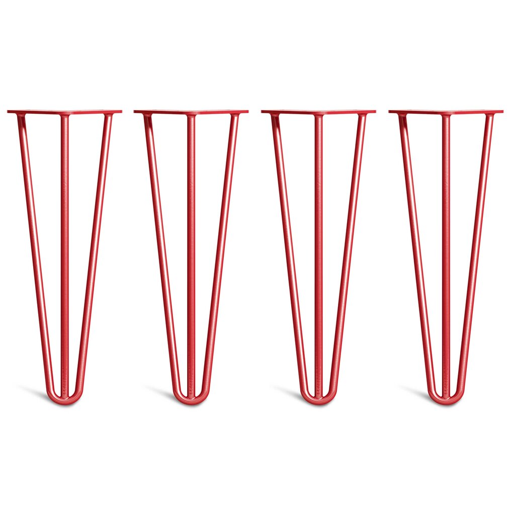 Hairpin desk legs red