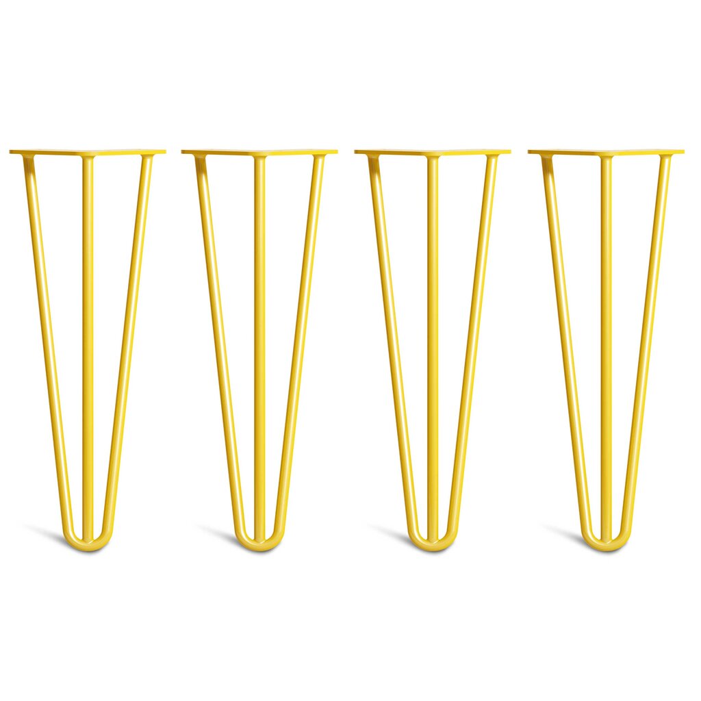 Hairpin desk legs yellow