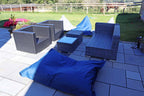 Oxford Beanbag group on patio