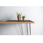 Hairpin desk grey detail